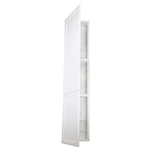 Deville Frameless Recessed in wall solid wood bathroom Medicine Storage Pantry Cabinet - 14 x 84