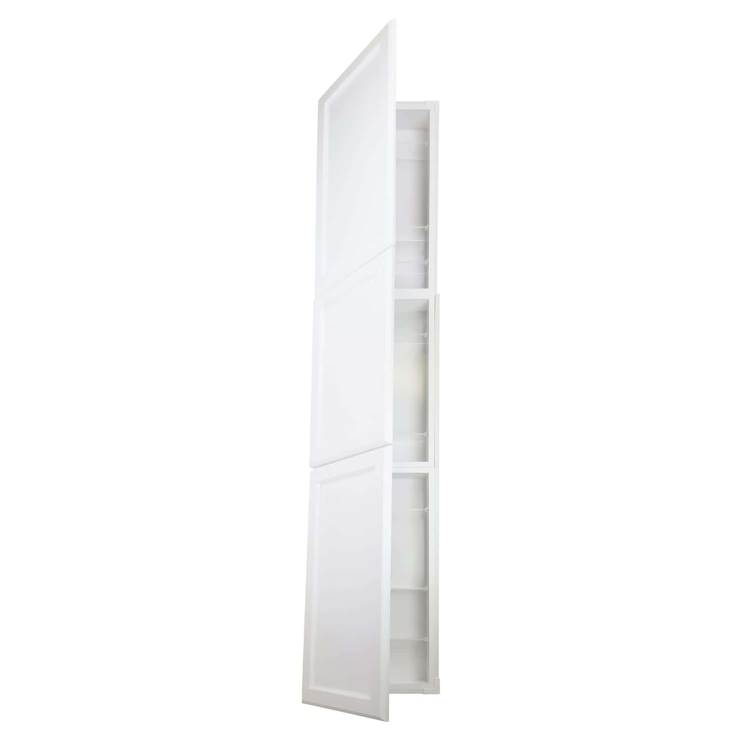 Deville Frameless Recessed in wall solid wood bathroom Medicine Storage Pantry Cabinet - 14 x 84