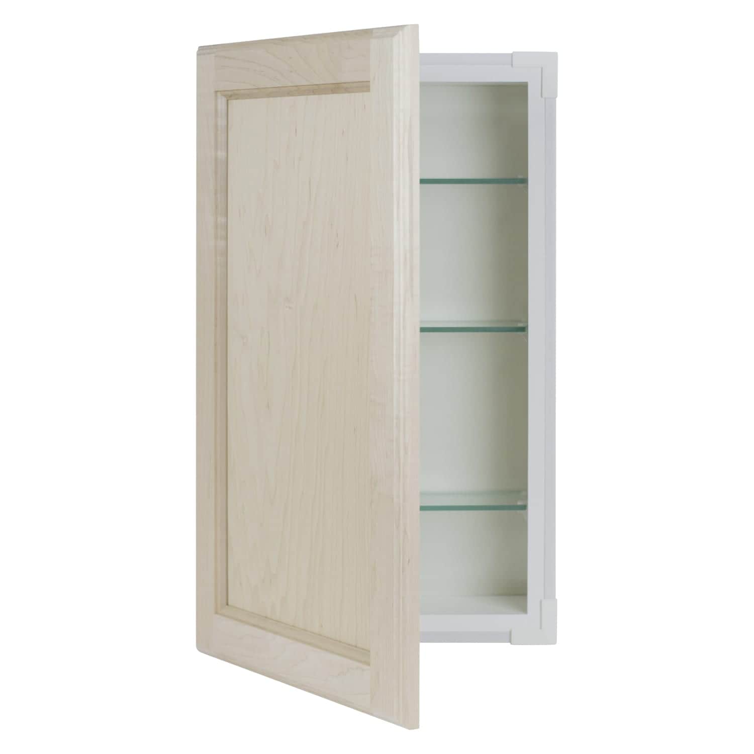 Deville Frameless Recessed in wall solid wood bathroom Medicine Storage Cabinet - 14 x 18