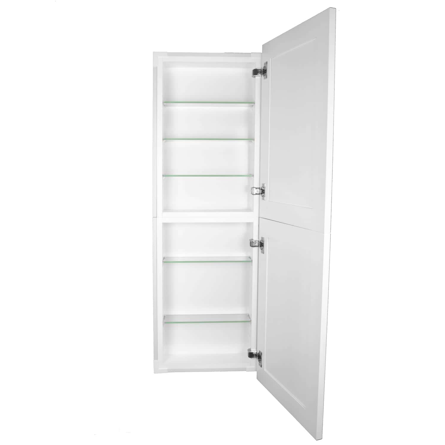 Franklin Shaker Style Frameless Recessed in wall solid wood bathroom Medicine Storage Pantry Cabinet - 14 x 62 - QUICKSHIP - Image 5