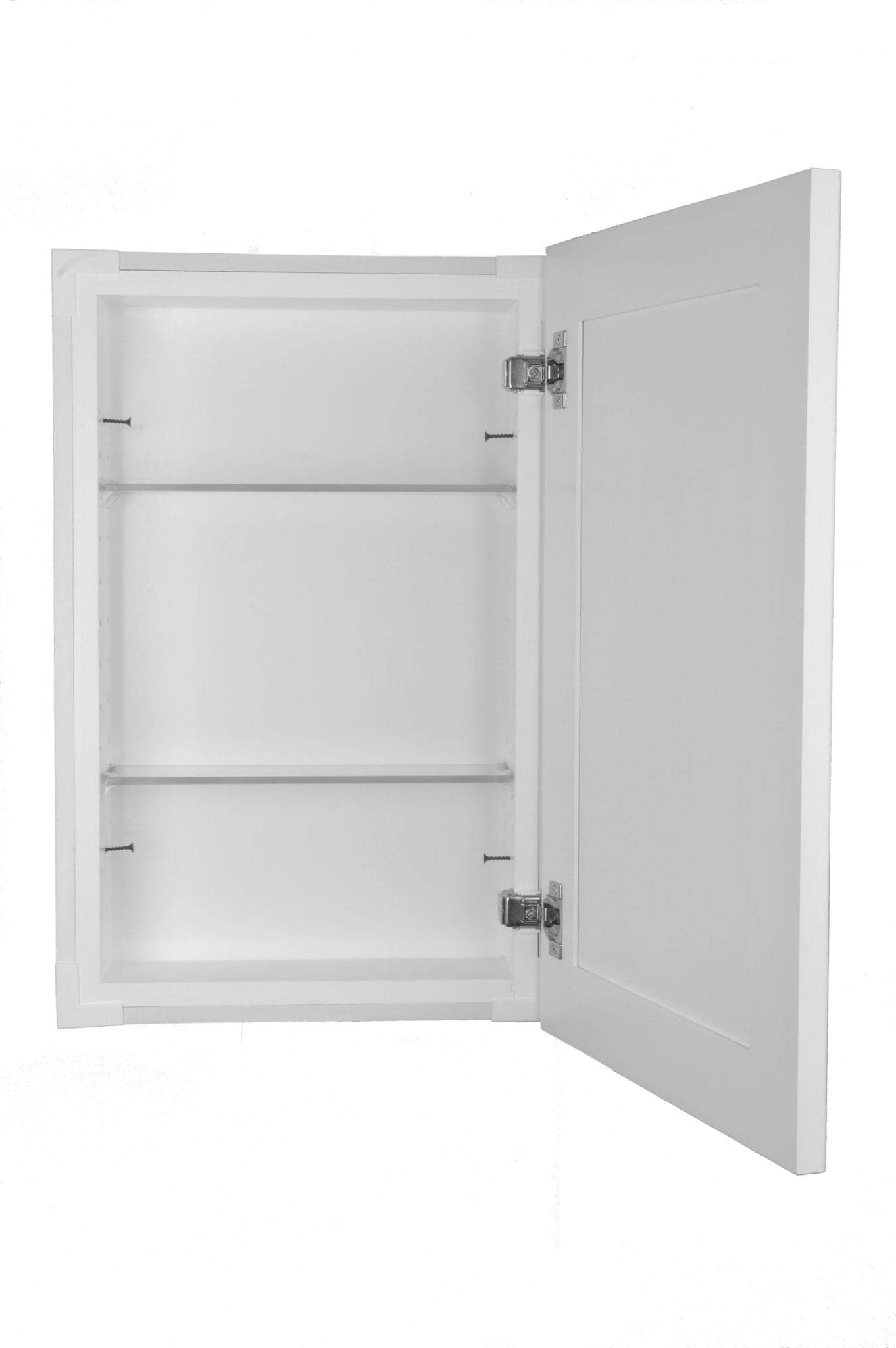 Franklin Shaker Style Frameless Recessed in wall solid wood bathroom Medicine Storage Cabinet - 14 x 34 - QUICKSHIP - Image 4