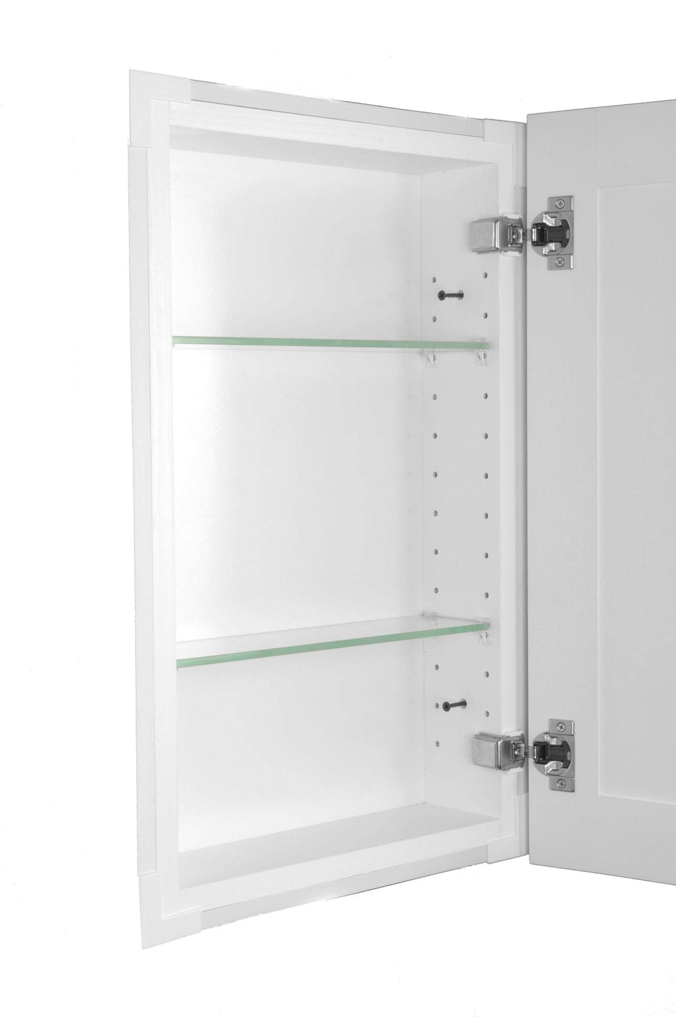 Lakewood Frameless Recessed in wall solid wood bathroom Medicine Storage Cabinet- 14 x 28 - Image 5
