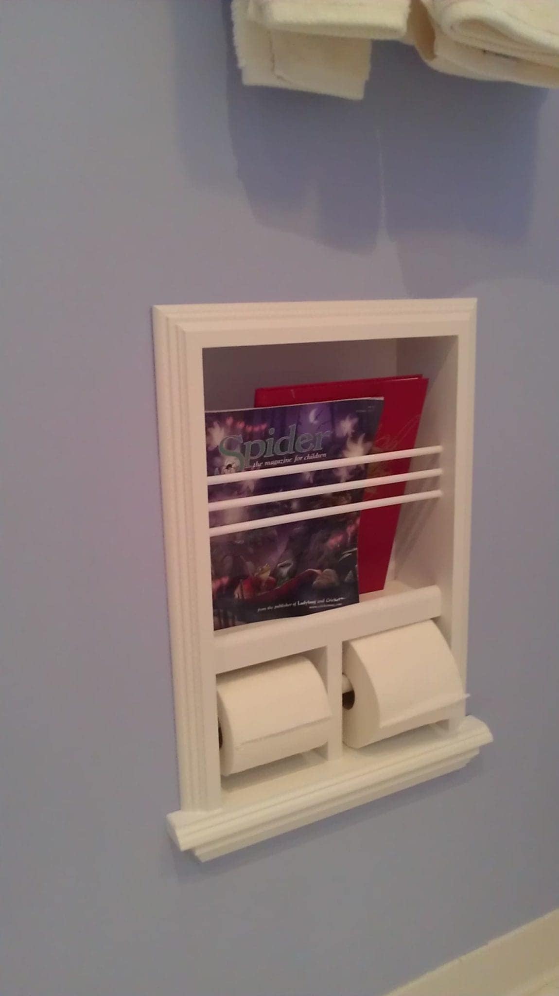 Monterey-17 Combination Toilet Paper Holder Recessed Magazine Rack - Image 3