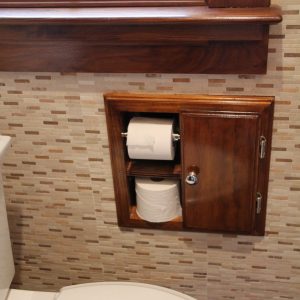 Highlands-17 Solid Wood Recessed in Wall Toilet Paper Holder With Storage Cubby – 14W x 13H