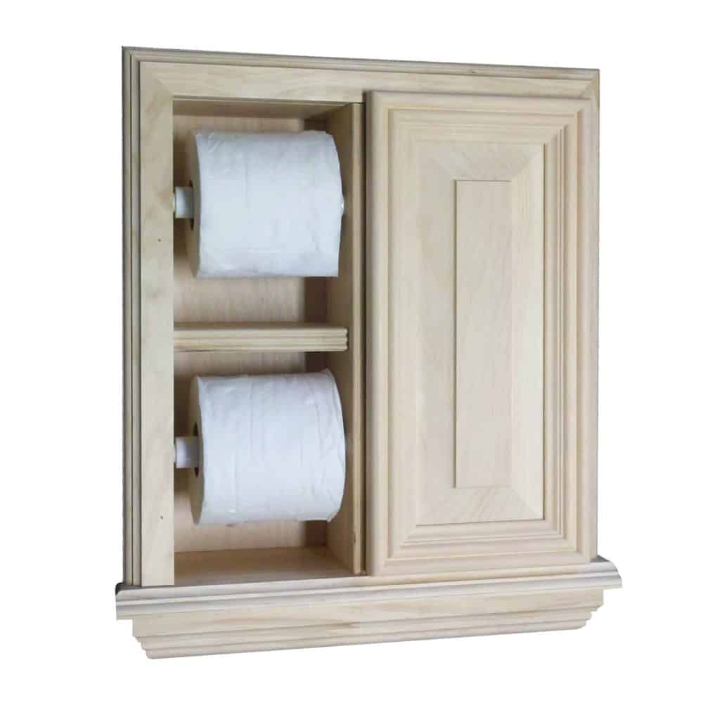Highlands-19 Solid Wood Recessed In Wall Double Toilet Paper Holder With Cabinet – 14 x 16.25 - Image 6