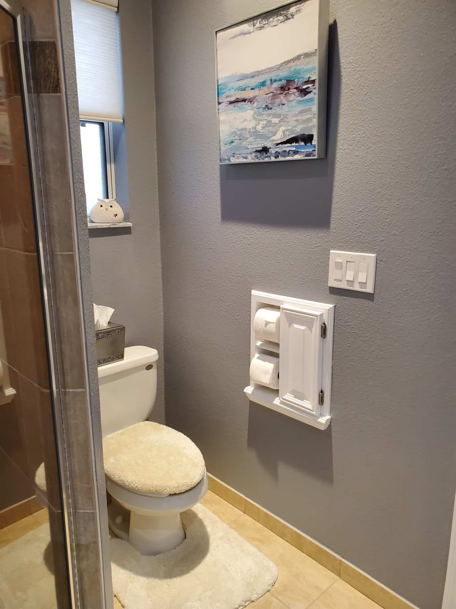 Highlands-19 Solid Wood Recessed In Wall Double Toilet Paper Holder With Cabinet – 14 x 16.25
