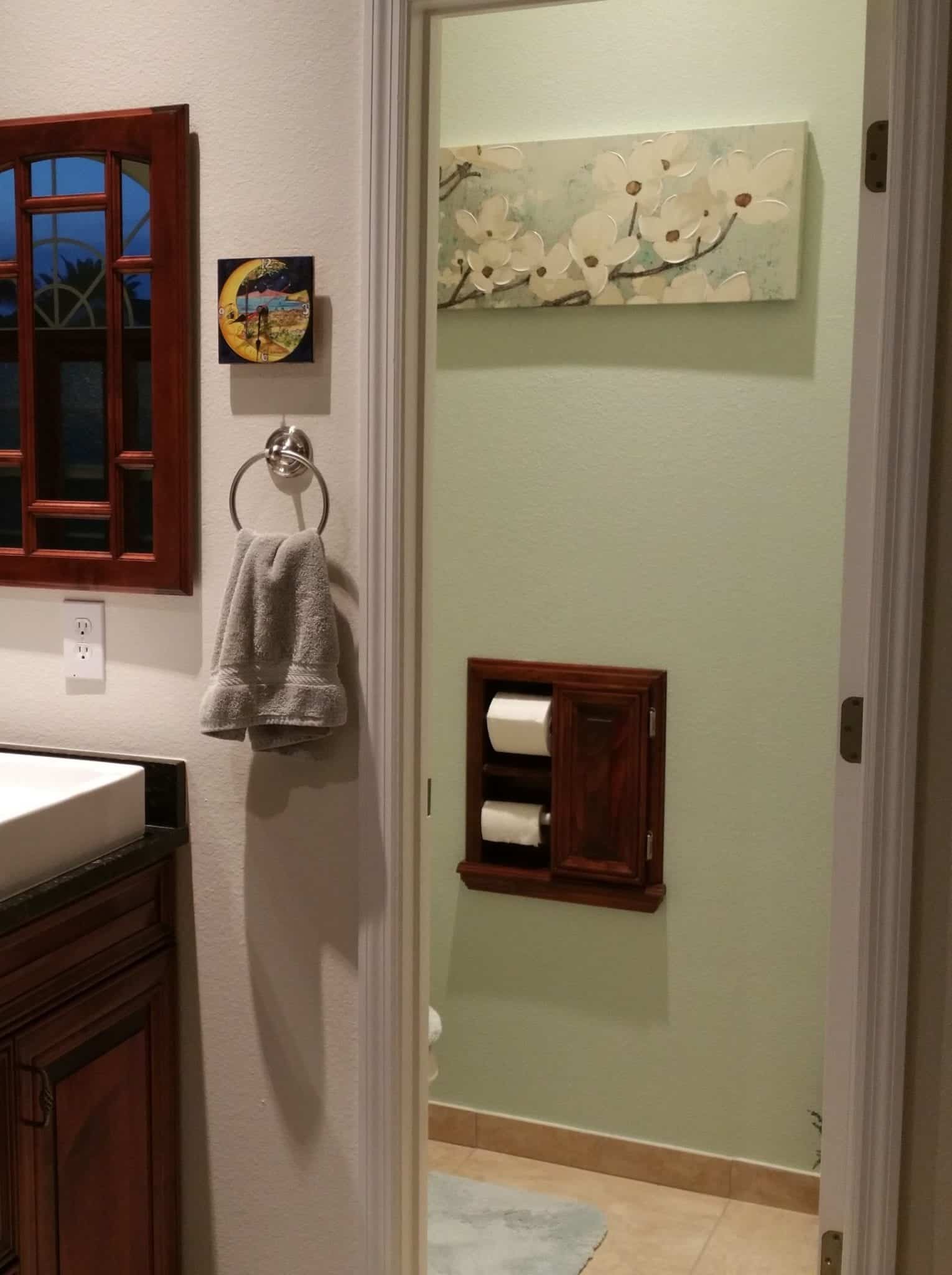 Highlands-19 Solid Wood Recessed In Wall Double Toilet Paper Holder With Cabinet – 14 x 16.25 - Image 3