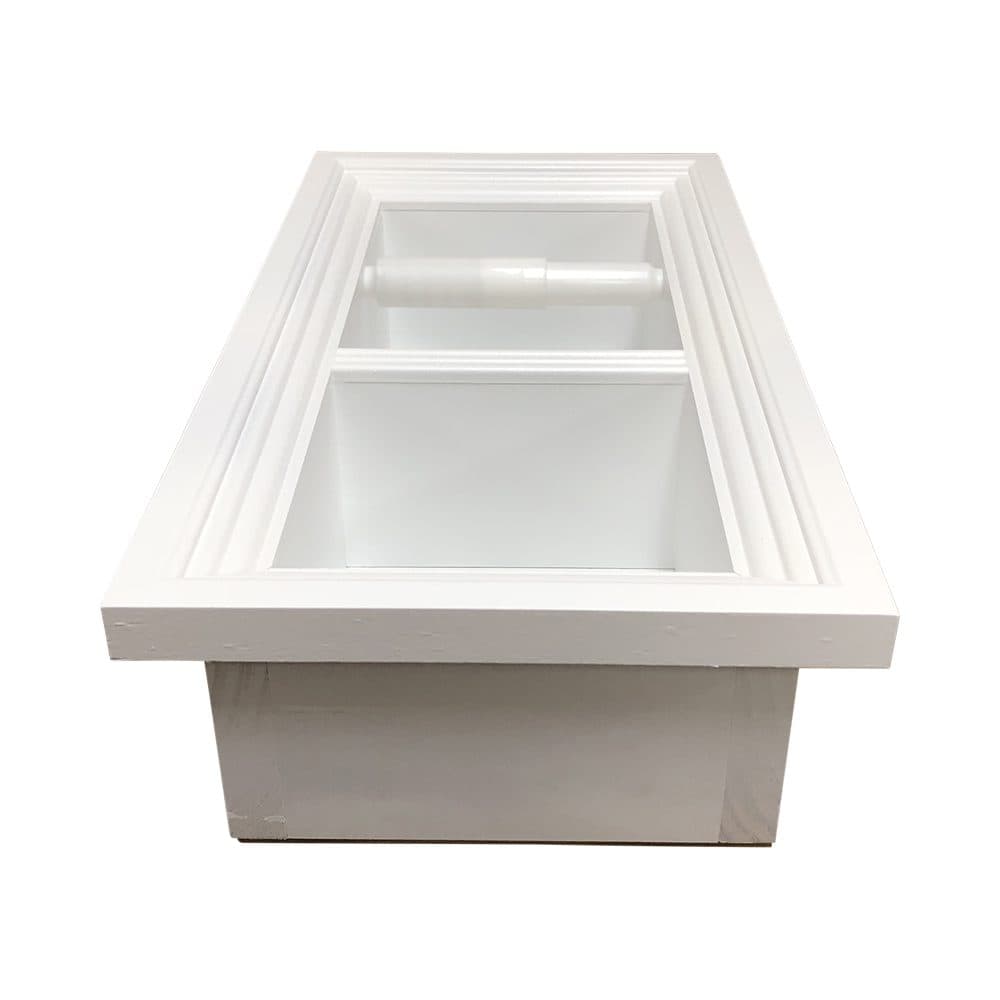 Brentwood-5 recessed in wall solid wood double toilet paper holder - holds any size rolls - 7 x 14.5 - Image 10