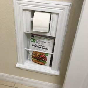 Monterey-2 Combination Toilet Paper Holder Recessed Magazine Rack