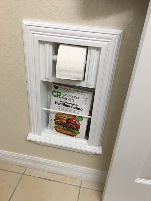 Monterey-2 Combination Toilet Paper Holder Recessed Magazine Rack