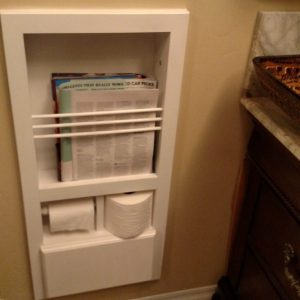 Monterey-10 Combination Toilet Paper Holder Recessed Magazine Rack