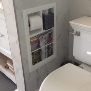 Monterey-15 Combination Toilet Paper Holder Recessed Magazine Rack