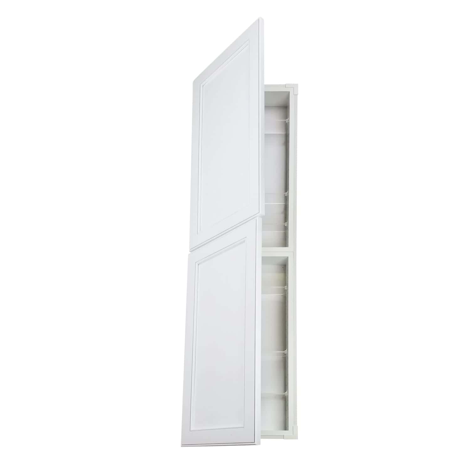 Lakewood Frameless Recessed in wall solid wood bathroom Medicine Storage Pantry Cabinet - 14 x 50