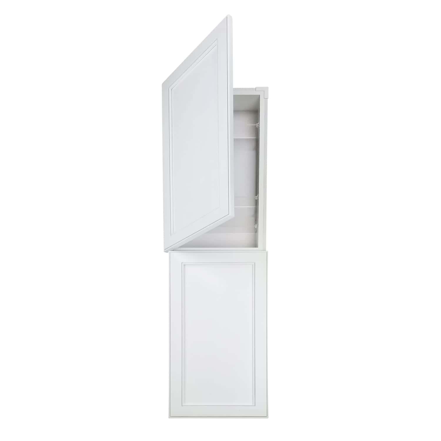 Lakewood Frameless Recessed in wall solid wood bathroom Medicine Storage Pantry Cabinet - 14 x 50 - Image 2