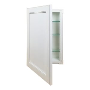 Lakewood Frameless Recessed in wall solid wood bathroom Medicine Storage Cabinet- 14 x 28