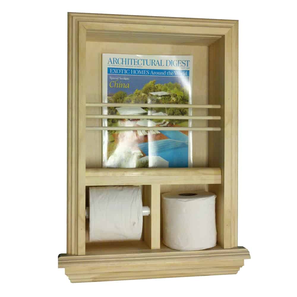 Monterey-17 Combination Toilet Paper Holder Recessed Magazine Rack - Image 5