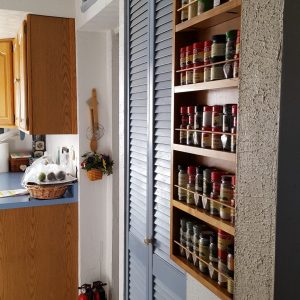 Midland - On the wall spice rack  - 35"h x 11"w x 2.5" d PRIMED