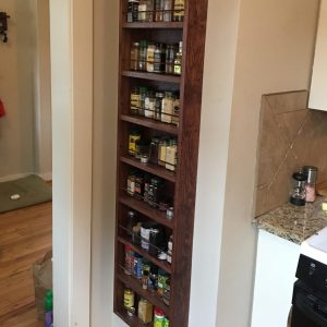 Cavalier - On the wall spice rack  - 55"h x 14"w x 3.5" d