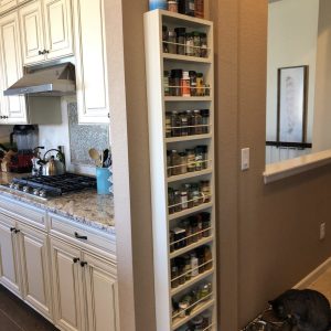 Cavalier - On the wall spice rack  - 62"h x 14"w x 2.5" d