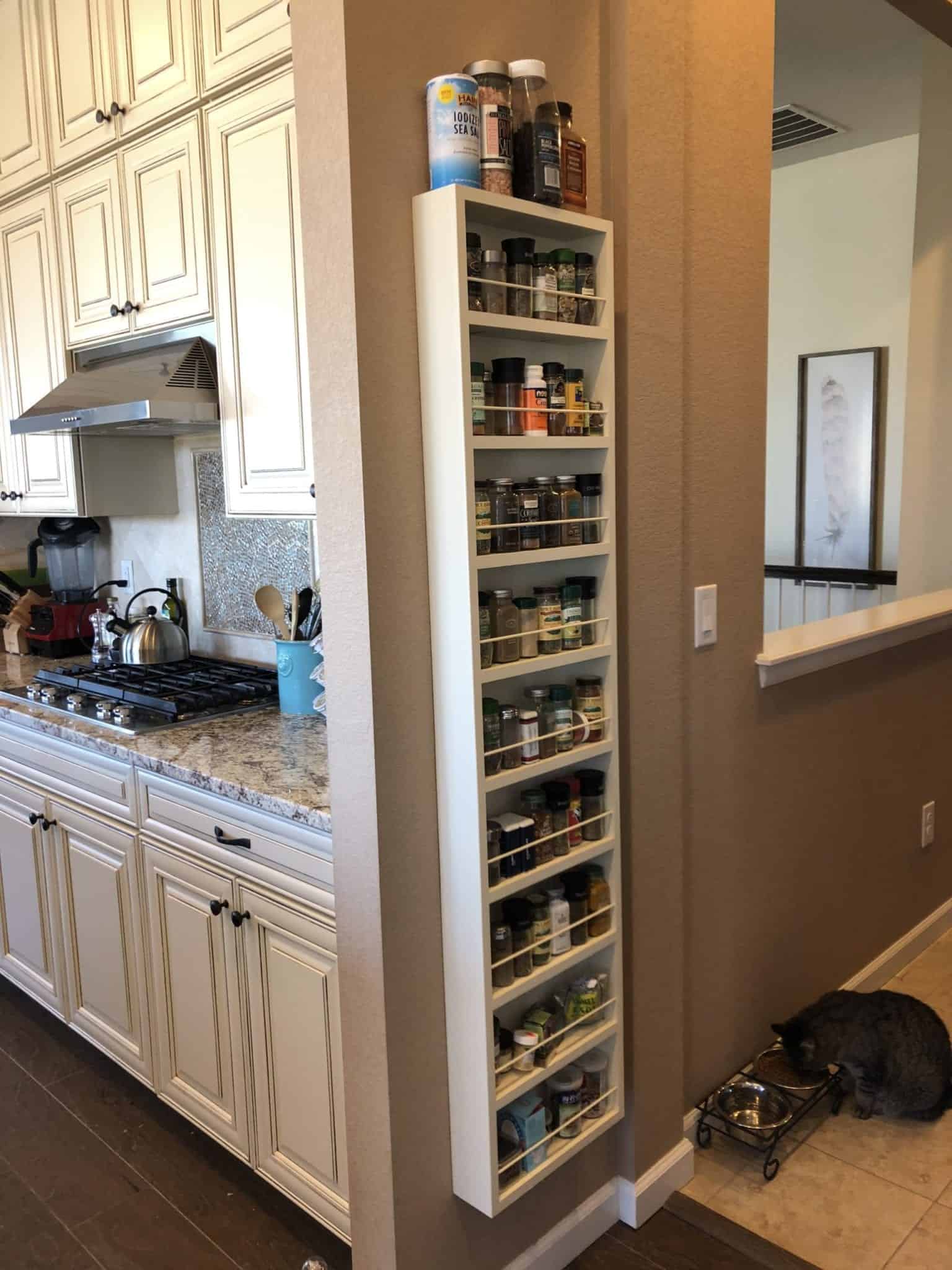 Cavalier - On the wall spice rack - 62"h x 14"w x 2.5" d