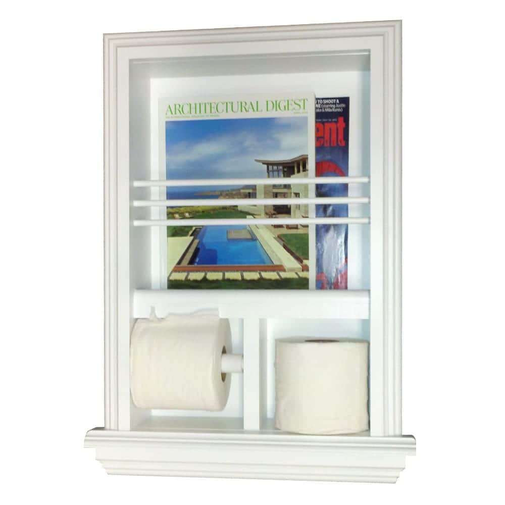 Monterey-17 Combination Toilet Paper Holder Recessed Magazine Rack - Image 11