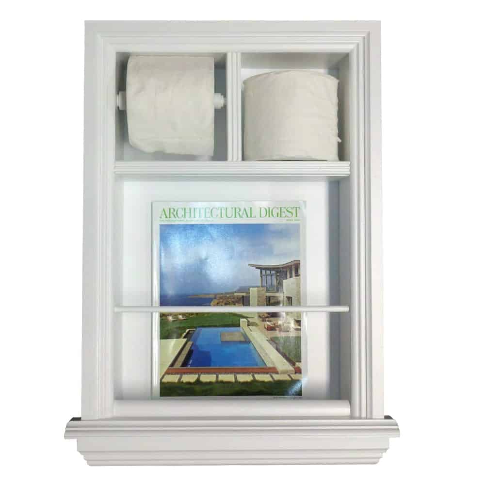 Monterey-4 Combination Toilet Paper Holder Recessed Magazine Rack