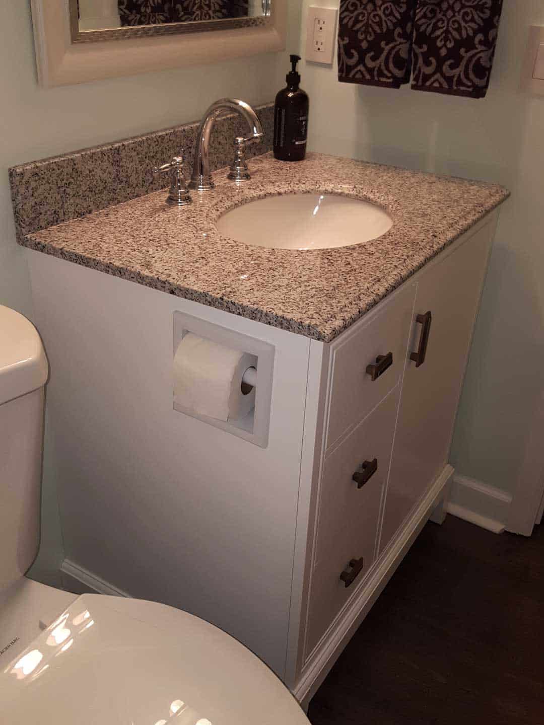 Rebel-1 recessed in wall plastic toilet paper holder - 5.5 x 5.5 - Image 6