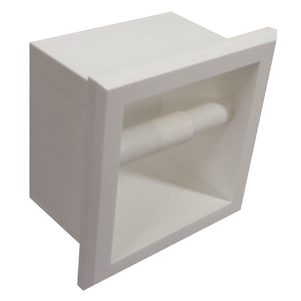 Rebel-7 recessed in wall plastic toilet paper holder - 5.5 x 5.5 - Image 4
