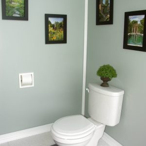 Rebel-7 recessed in wall plastic toilet paper holder - 5.5 x 5.5