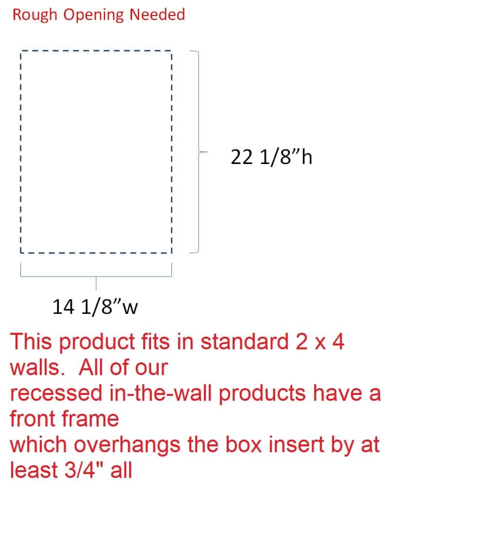 Recessed in the wall Richfield Niche 14w x 22h x 3.5d - Image 5