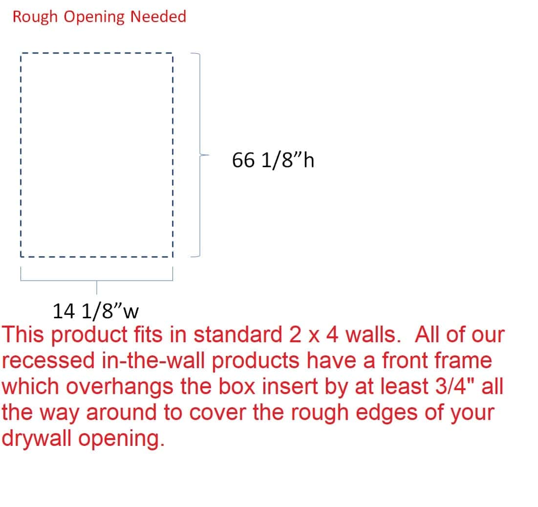 Recessed in the wall Desoto Niche 14w x 66h x 3.5d - Image 5