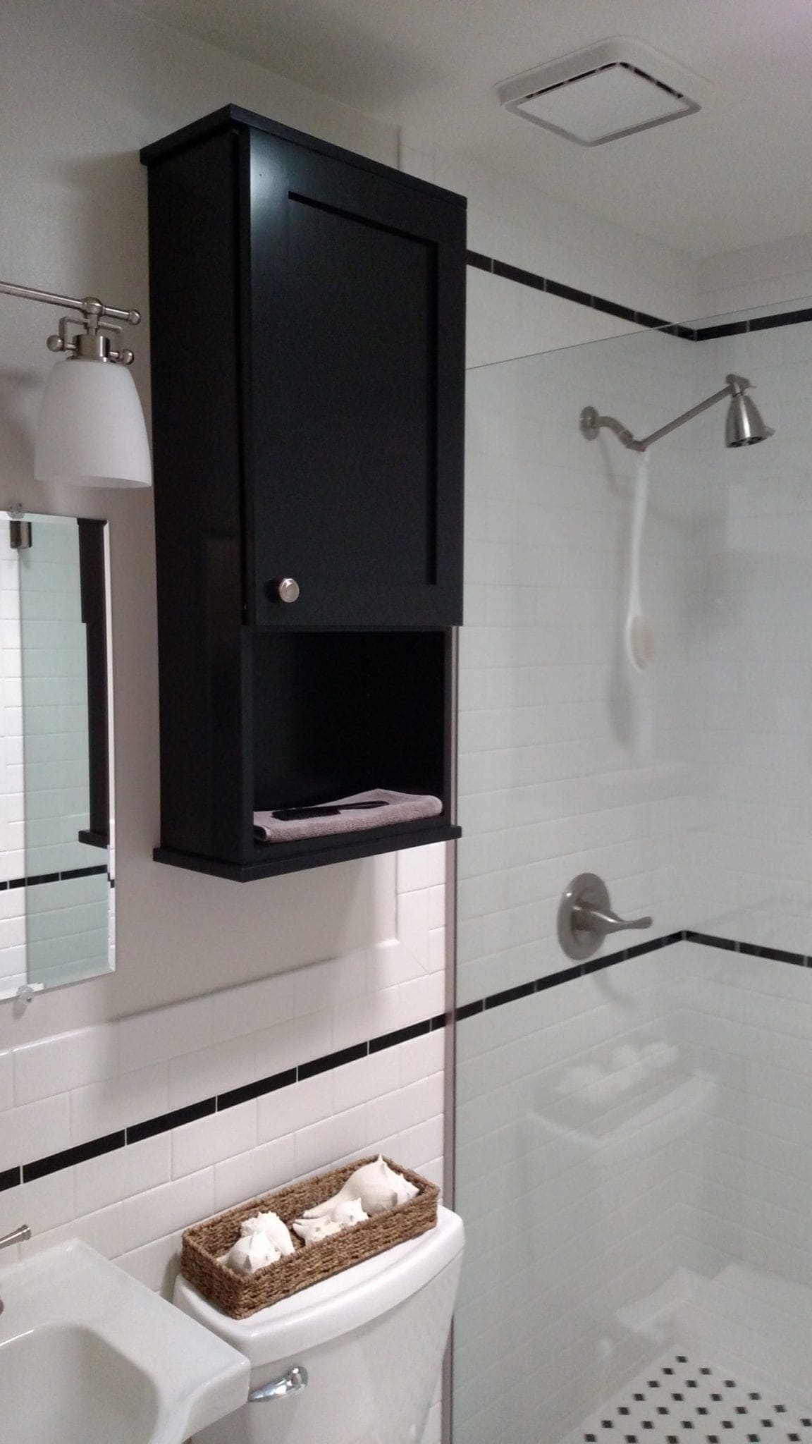 24" Shaker Series On the wall Cabinet with 6" open shelf - 5.5" deep inside - Image 3