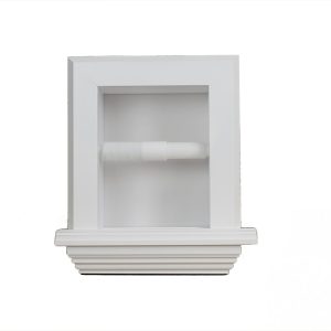 Taylor-10 recessed in wall Solid Wood toilet paper holder, holds any size roll - 7 x 8.5