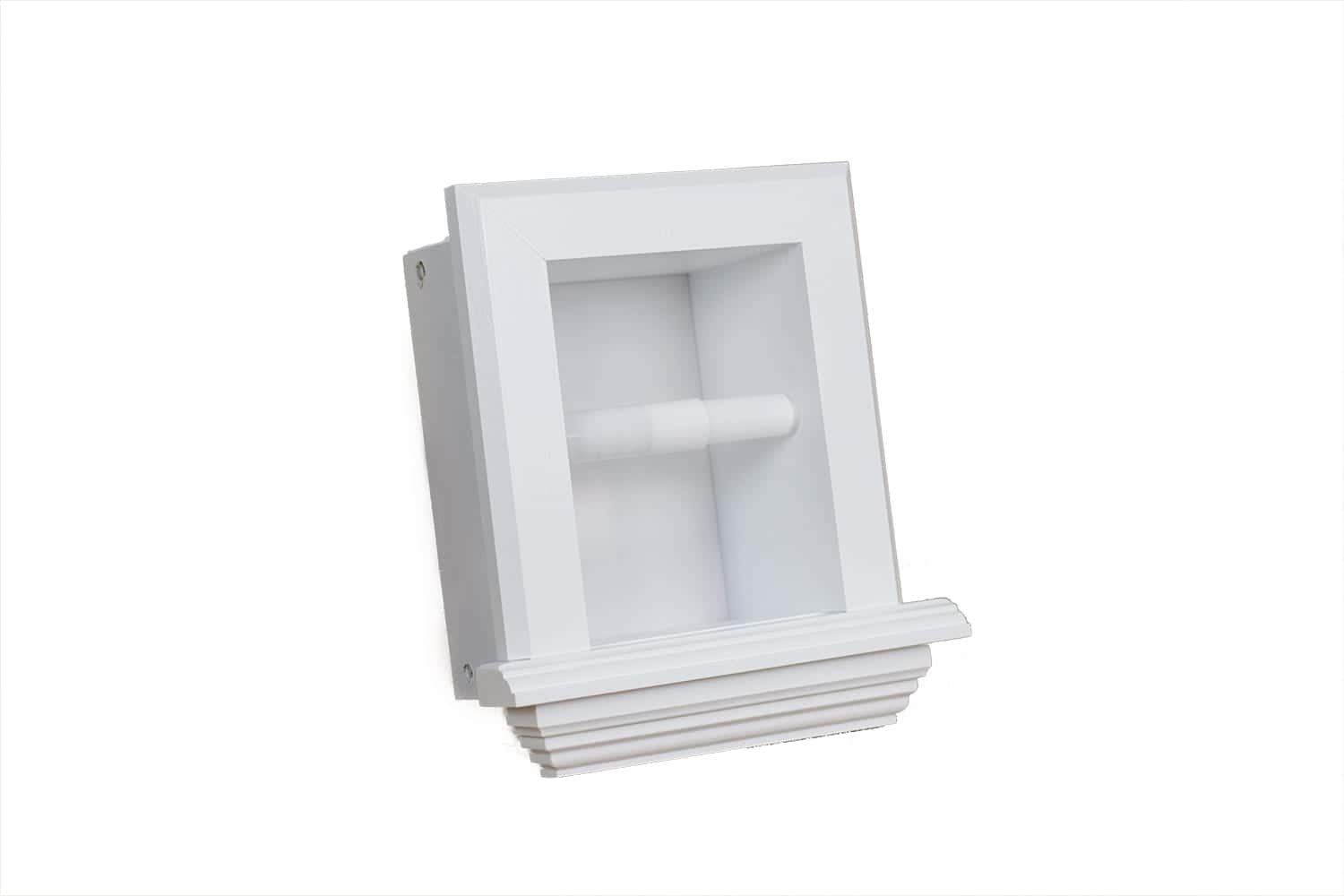 Taylor-10 recessed in wall Solid Wood toilet paper holder, holds any size roll - 7 x 8.5 - Image 2