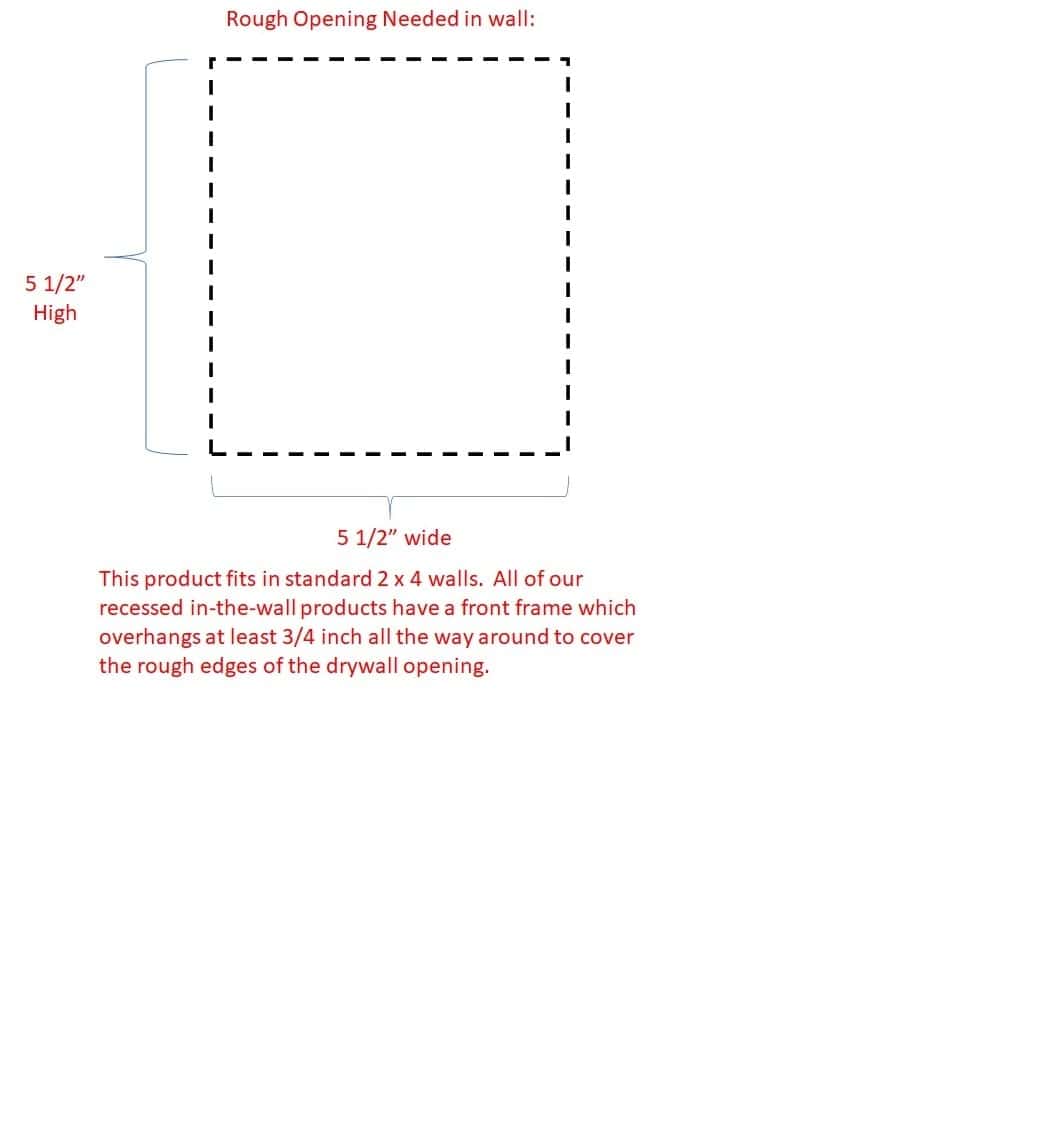 Taylor-14 recessed in wall Solid Wood toilet paper holder, holds any size roll - 7 x 8.5 - Image 2