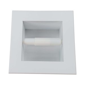Taylor-14 recessed in wall Solid Wood toilet paper holder, holds any size roll - 7 x 8.5