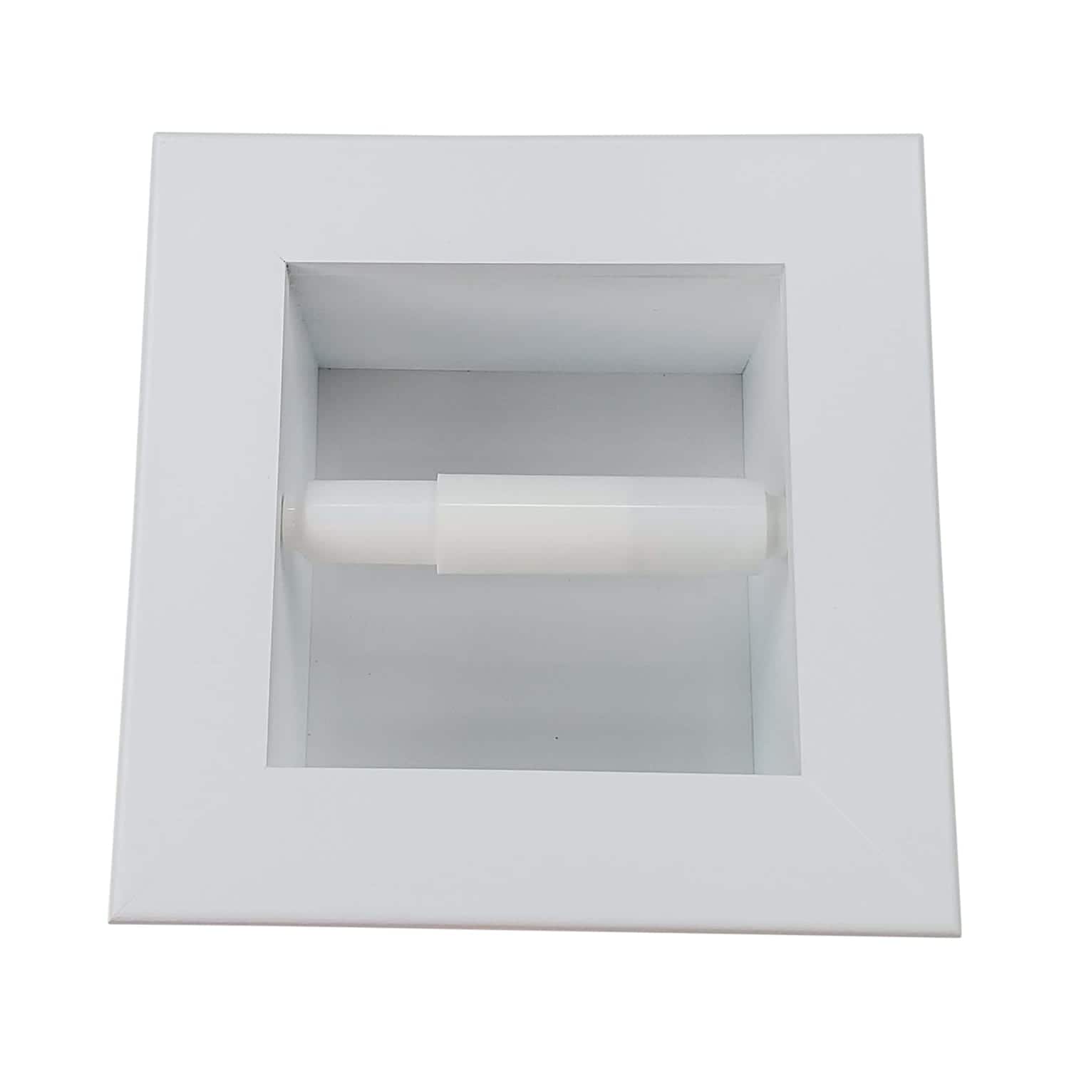 Taylor-14 recessed in wall Solid Wood toilet paper holder, holds any size roll - 7 x 8.5