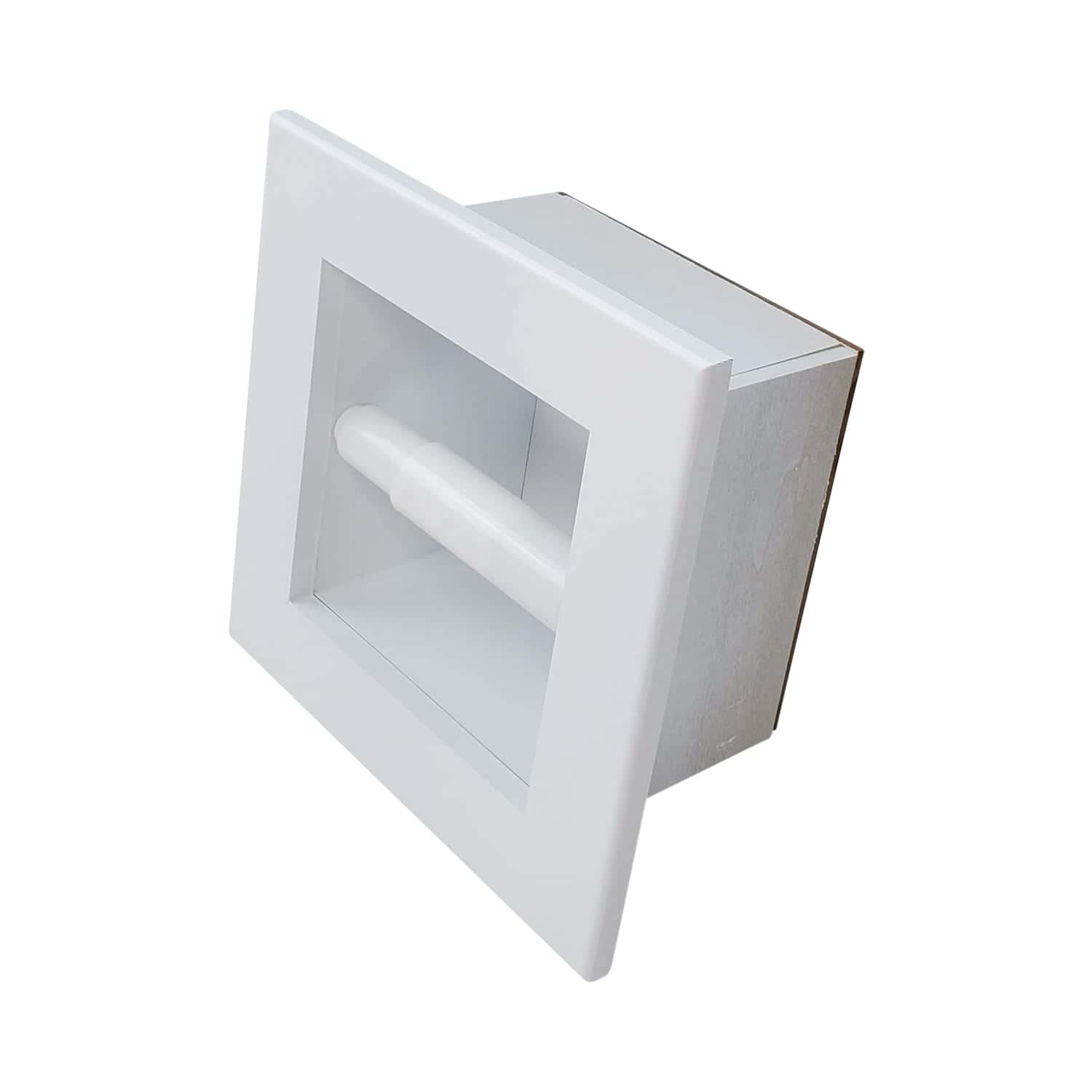 Taylor-14 recessed in wall Solid Wood toilet paper holder, holds any size roll - 7 x 8.5 - Image 4