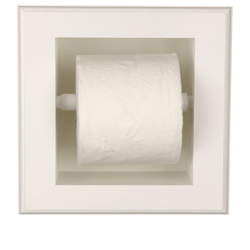 Taylor-16 recessed in wall Solid Wood toilet paper holder, holds any size roll - 7 x 8.5 - Image 3
