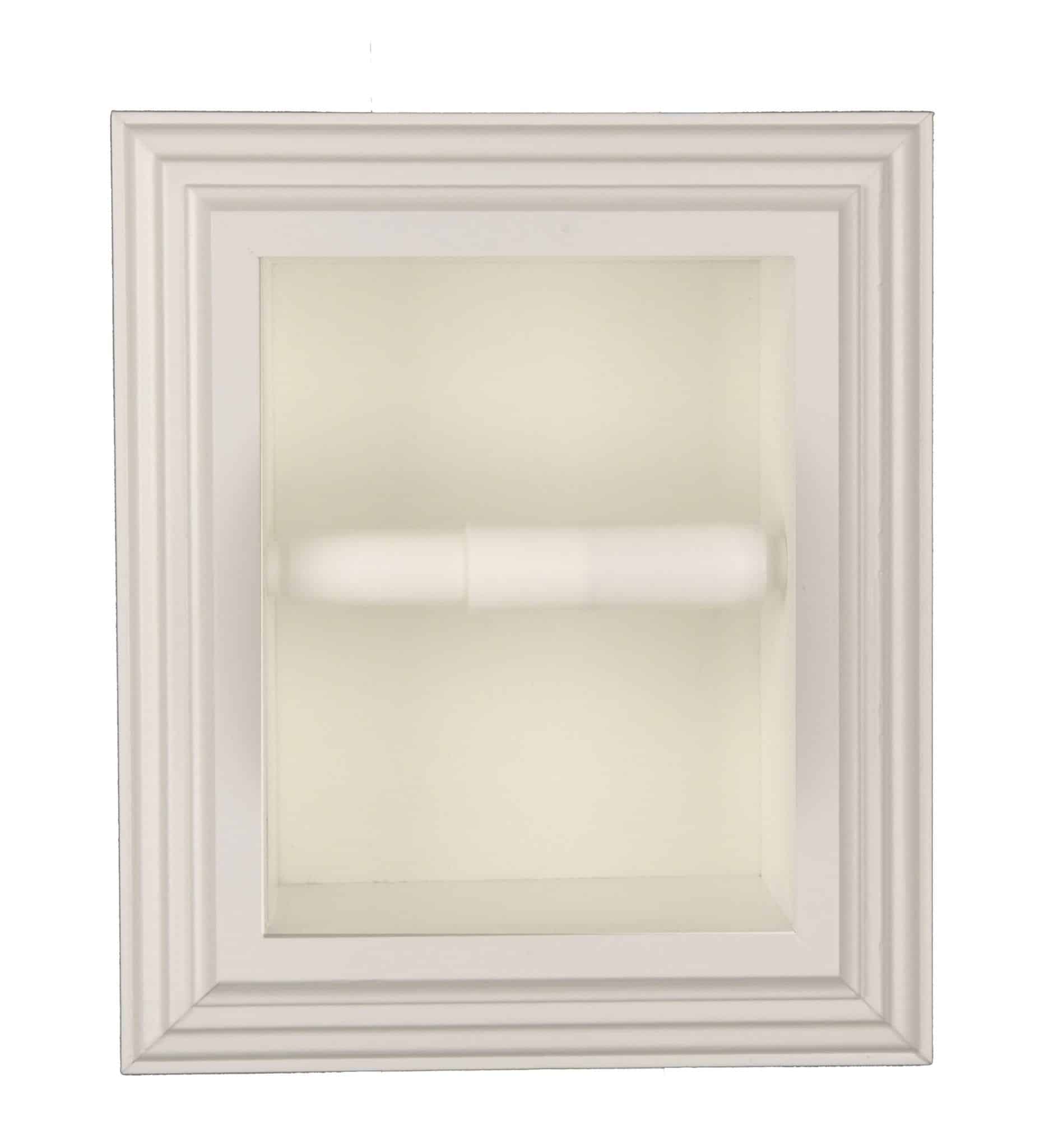 Taylor-27 recessed in wall Solid Wood toilet paper holder, holds any size roll - 7 x 8.5