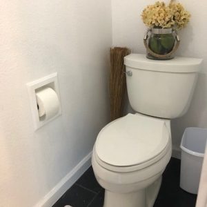 Taylor-21 recessed in wall Solid Wood toilet paper holder, holds any size roll - 7 x 8.5