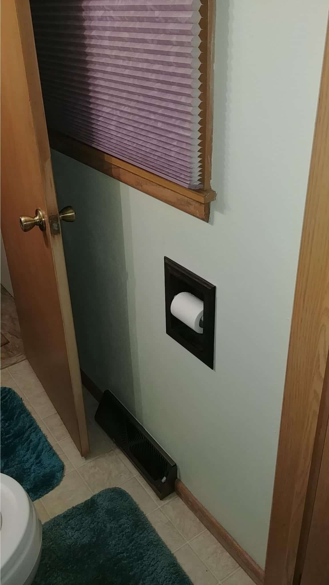 Taylor-21 recessed in wall Solid Wood toilet paper holder, holds any size roll - 7 x 8.5 - Image 3