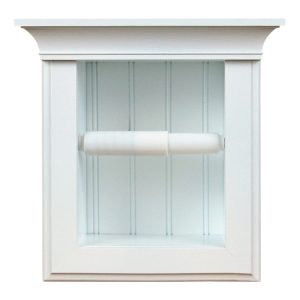 Taylor-26 recessed in wall Solid Wood toilet paper holder, holds any size roll - 7 x 8.5