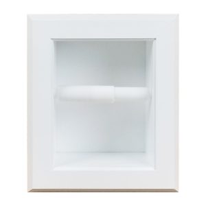 Taylor-27 recessed in wall Solid Wood toilet paper holder, holds any size roll - 7 x 8.5-10