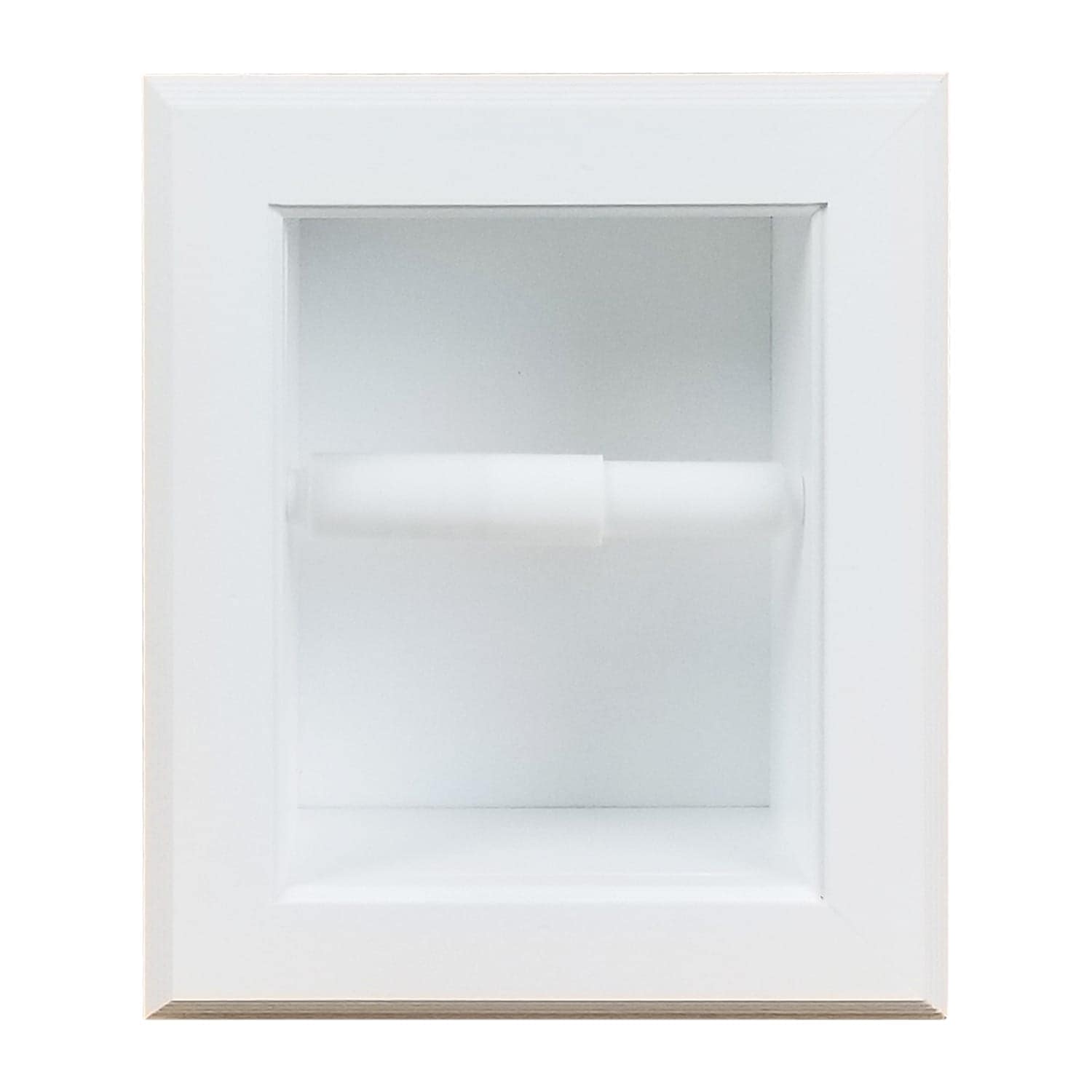 Taylor-27 recessed in wall Solid Wood toilet paper holder, holds any size roll - 7 x 8.5-10