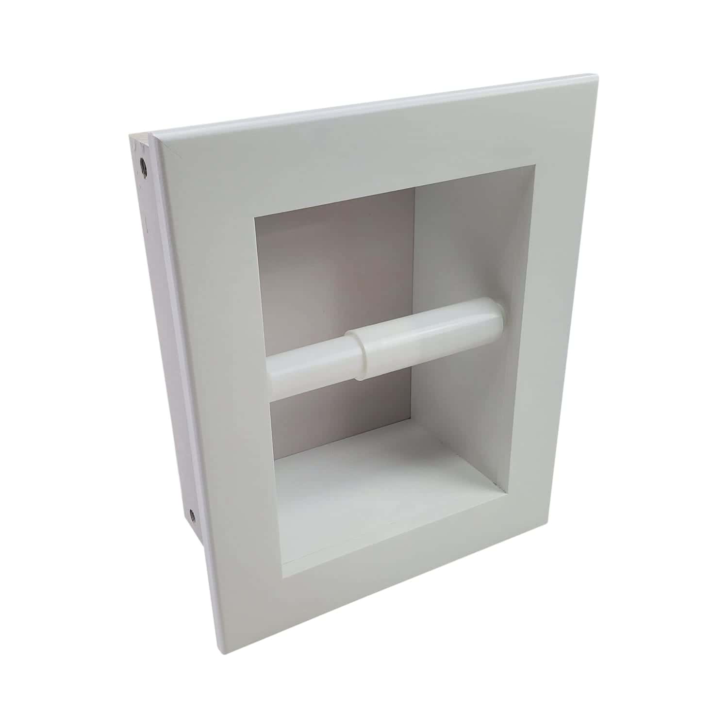 Taylor-29 recessed in wall Solid Wood toilet paper holder, holds any size roll - 7 x 8.5 - Image 3