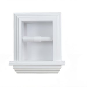 Taylor-2 recessed in wall Solid Wood toilet paper holder, holds any size roll - 7 x 8.5
