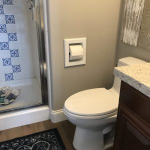 Taylor-7 recessed in wall Solid Wood toilet paper holder, holds any size roll - 7 x 8.5