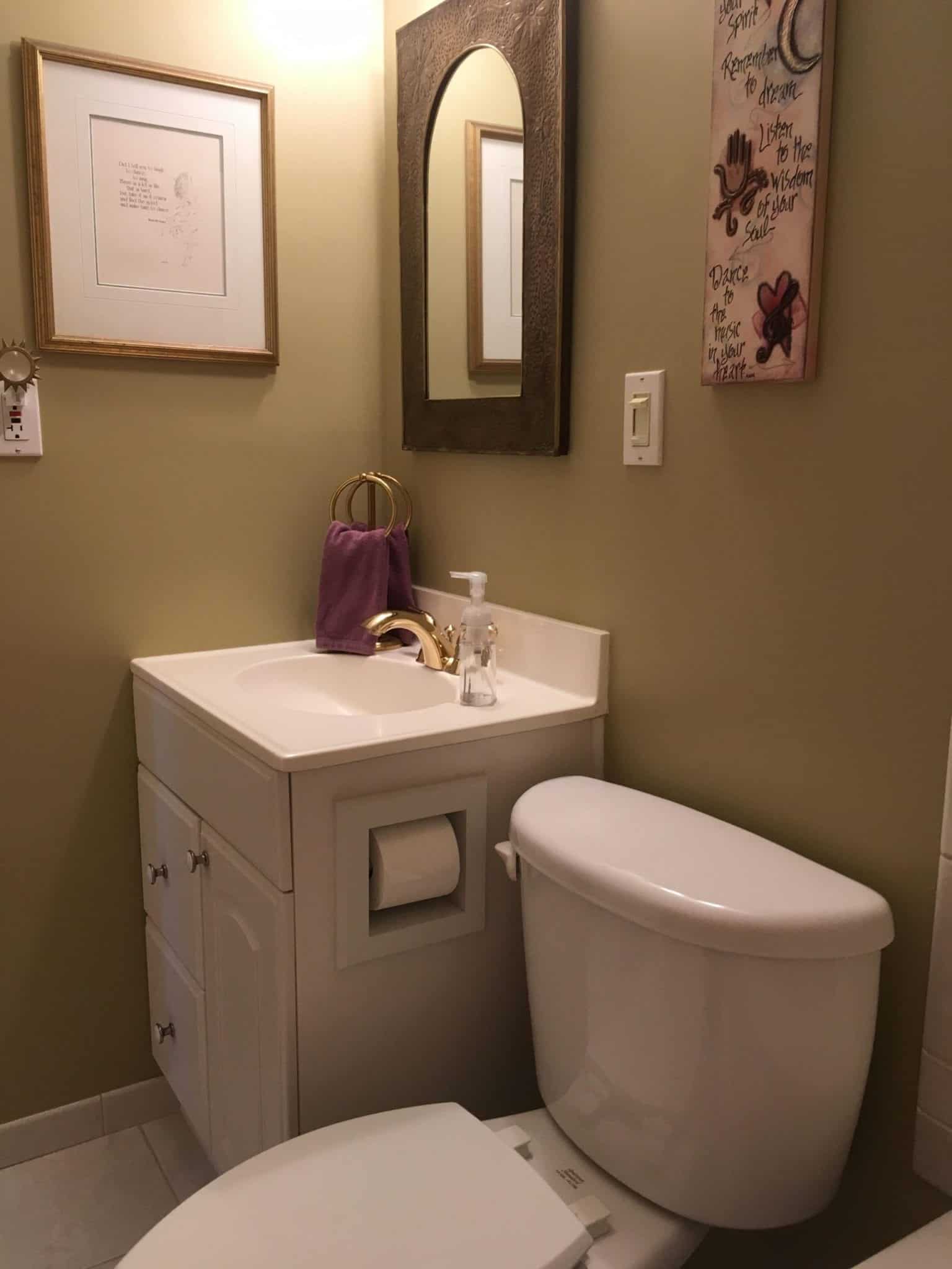 Taylor-7 recessed in wall Solid Wood toilet paper holder, holds any size roll - 7 x 8.5 - Image 2