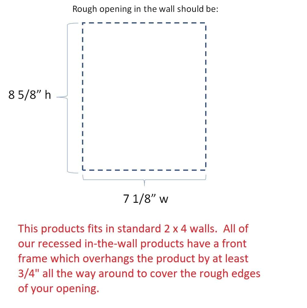 Taylor-29 recessed in wall Solid Wood toilet paper holder, holds any size roll - 7 x 8.5 - Image 7